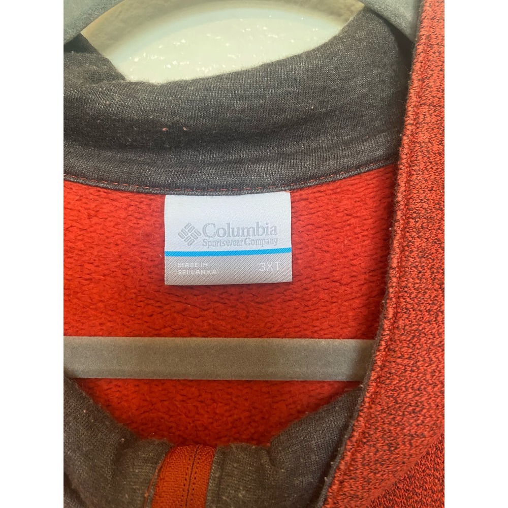 Columbia Quarter Zip Pullover Red Men’s Big and Tall 3XT